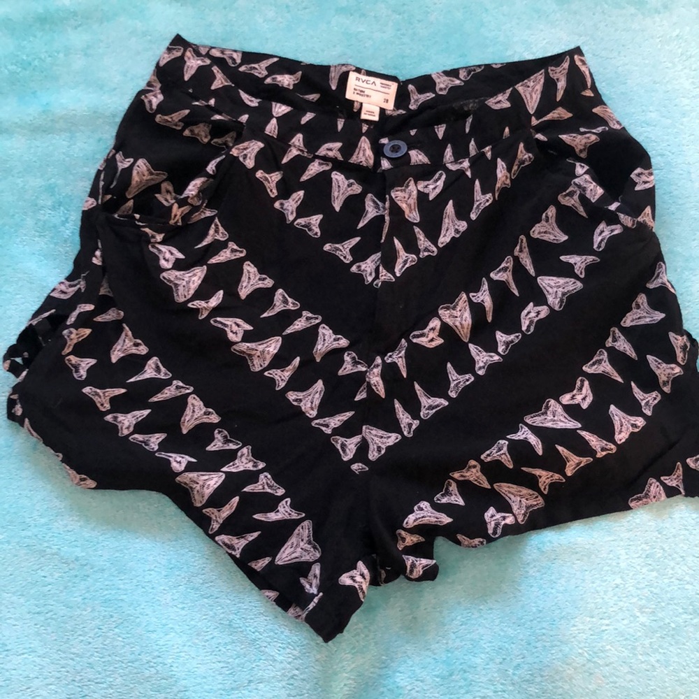 RVCA Shark Teeth Angled Megalodon High Rise Shorts
